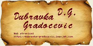 Dubravka Gradoćević vizit kartica
